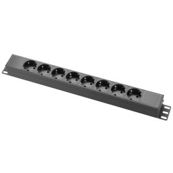 AH 87471T Rack strmskinne 8x Schuko udtag, Powercon True1 tilslutning - 19"/1unit