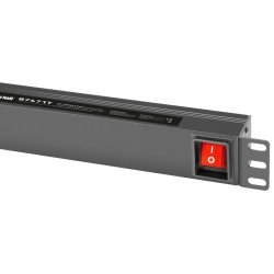 AH 87471T Rack strmskinne 8x Schuko udtag, Powercon True1 tilslutning - 19"/1unit