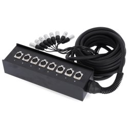 AH Stagebox 8 kanals med XLR Pisk - 10m kabel