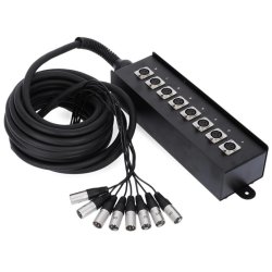 AH Stagebox 8 kanals med XLR Pisk - 10m kabel