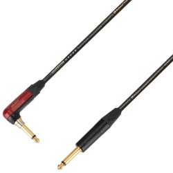 AH Instrument Kabel med Neutrik Jack 6,3mm Mono Han - Han Jack Vinkel Silent