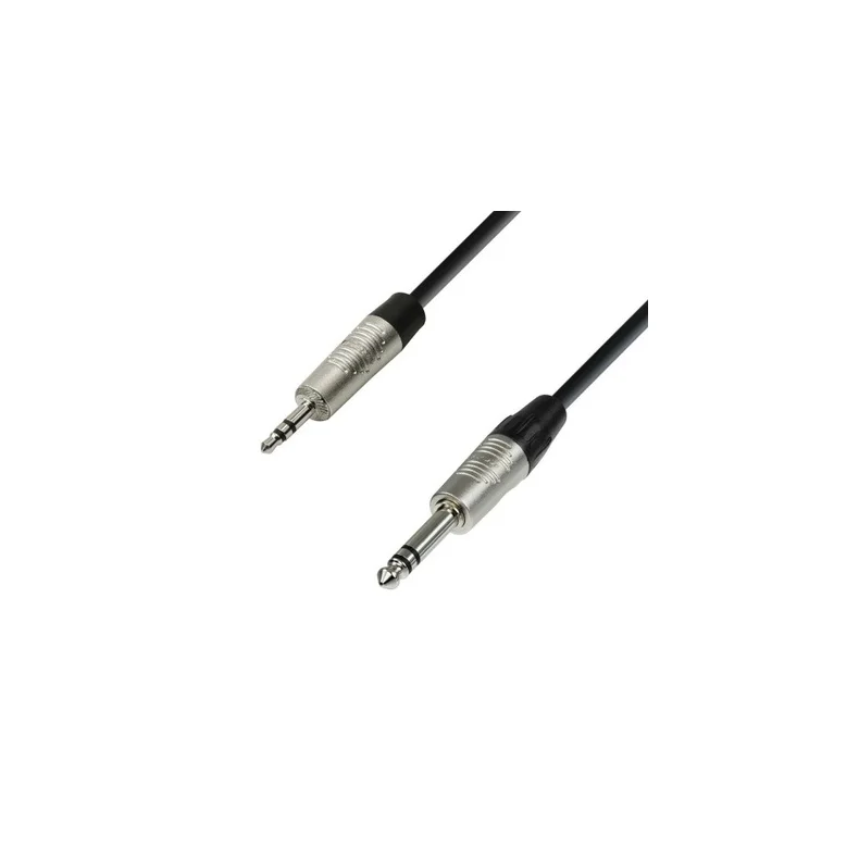 AH Lydkabel med Rean Minijack 3,5mm Stereo Han - Jack 6,3mm Stereo Han