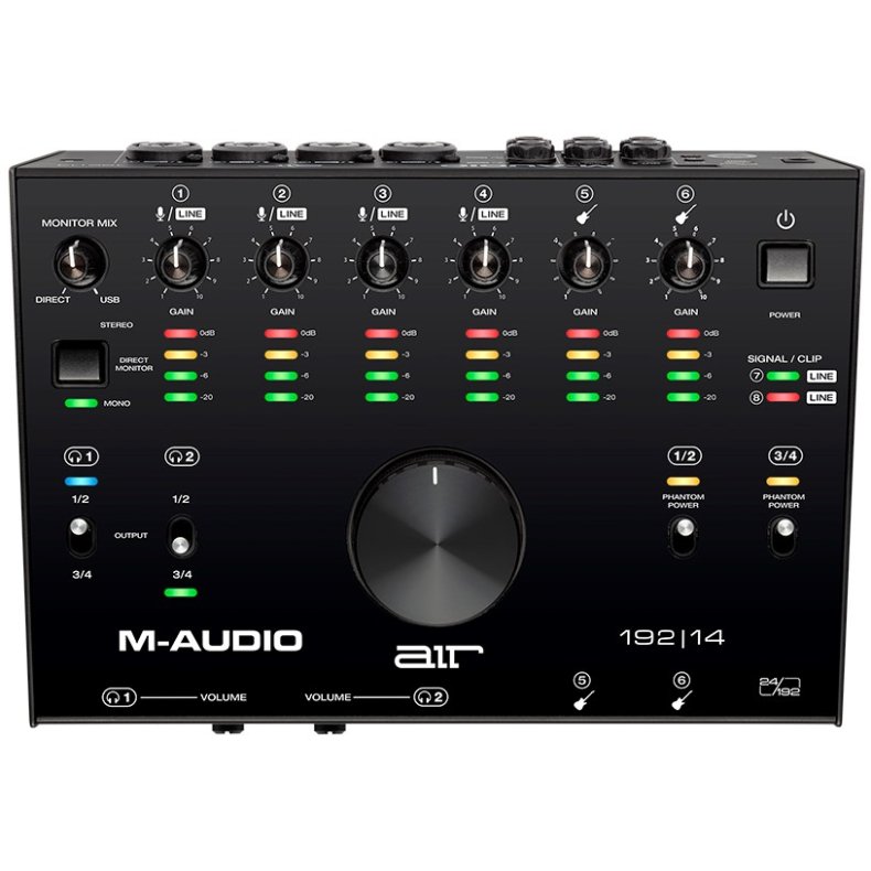 M-Audio AIR 192 14 8-In/4-Out 24/192 USB Lydkort og MIDI Interface