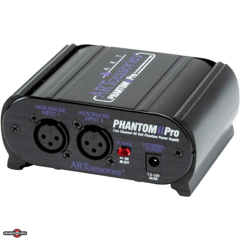 ART Phantom II Pro - 2 Kanals 48V Phantom Power Str�mforsyning