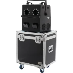 Algam Lighting BF1000 S�beboblemaskine med r�g og LED Lys M. Flightcase - Bundle