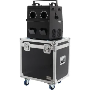 Algam Lighting BF1000 S�beboblemaskine med r�g og LED Lys M. Flightcase - Bundle