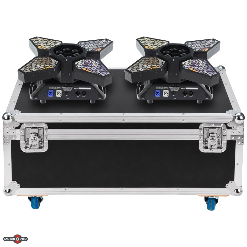 Algam Lighting Vintage Flower LED Effekt m. Flightcase - Bundle
