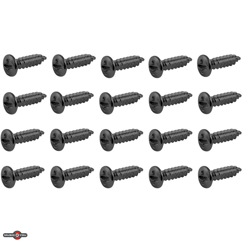 Allparts Pickguard skruer 20 Pack -  Sort