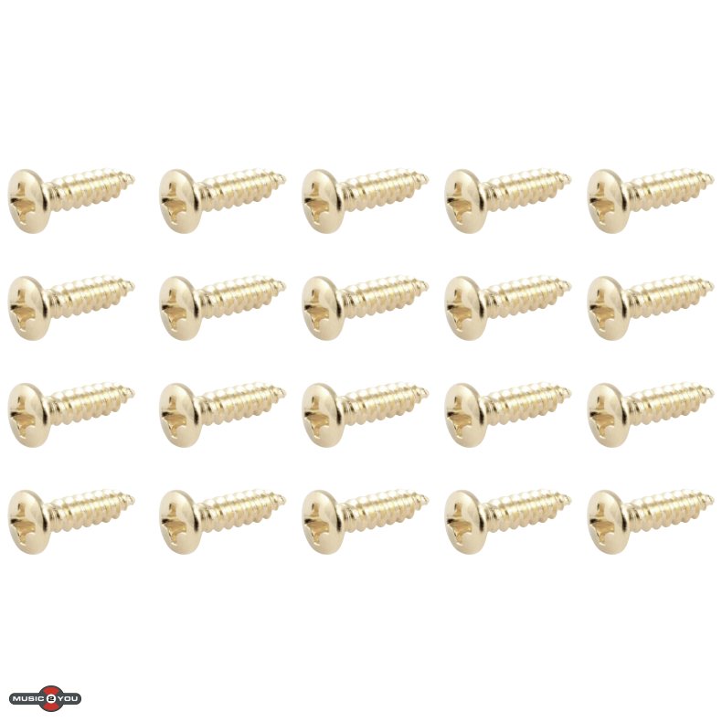 Allparts Pickguard skruer 20 Pack - Nickel