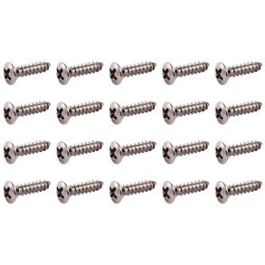 Allparts Pickguard skruer 20 Pack - Rustfri st�l