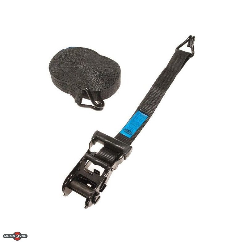 Arno Spanset / Spndebnd 50 mm x 5m med krog (5Tons) - Sort