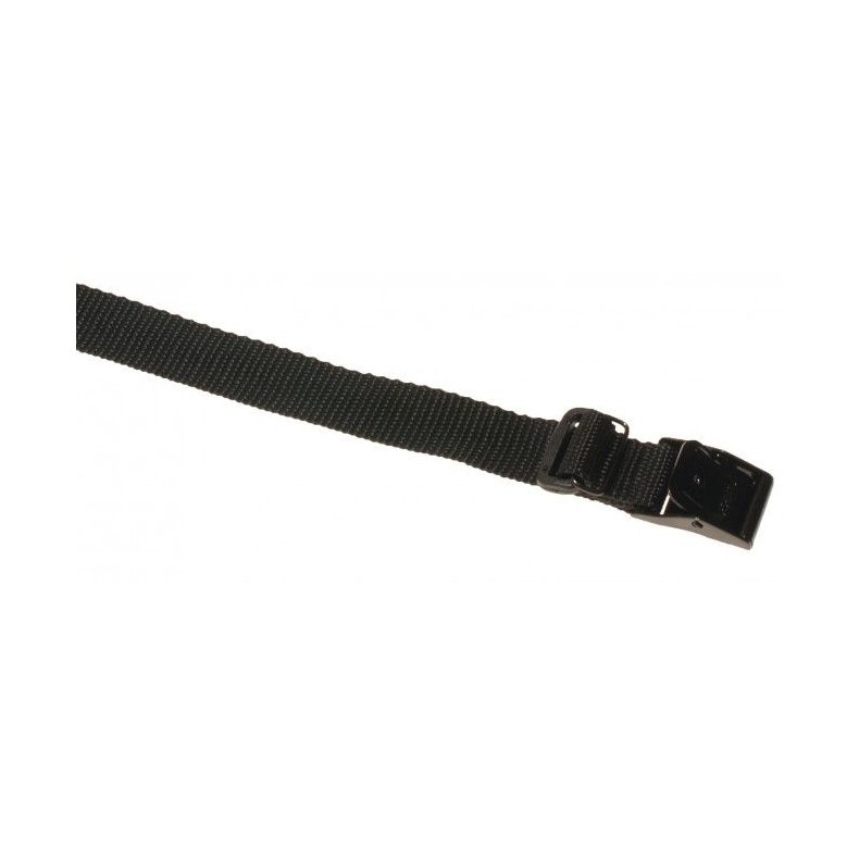 Arno strop - 50 cm x 25 mm - Sort med 2 kabel Loops