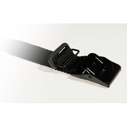 Arno strop - 100 cm x 25 mm - Sort med 2 kabel Loops