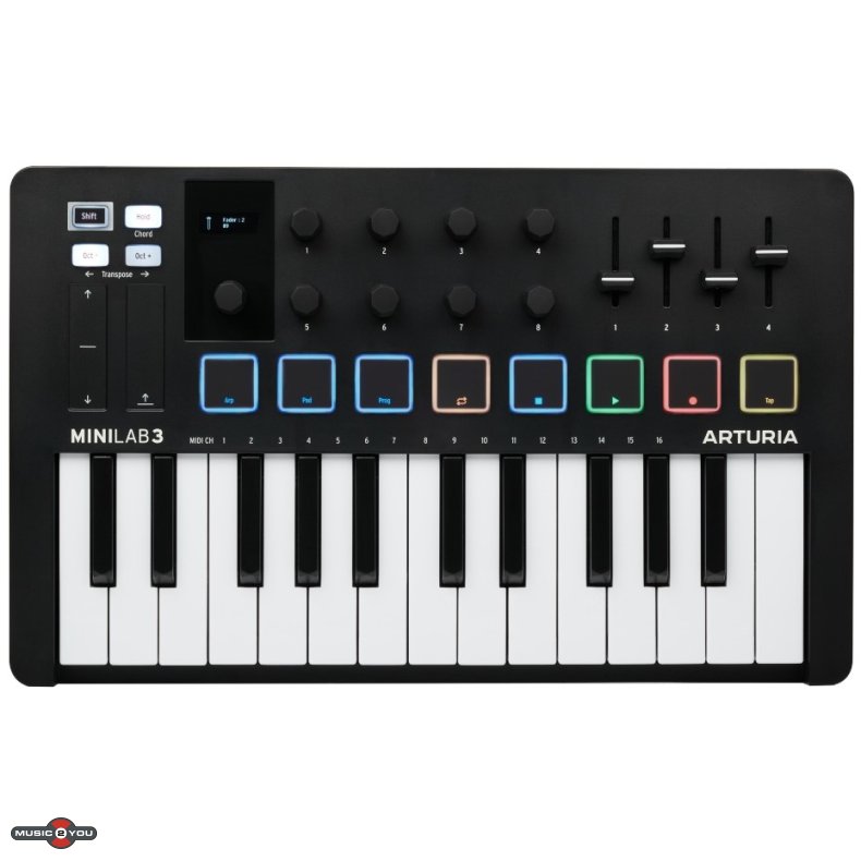 Arturia MiniLab 3 MIDI Keyboard - Sort