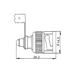 BNC-Kabel stik 90 Han skrueterminal til RG58 Kabelmontering - 5mm