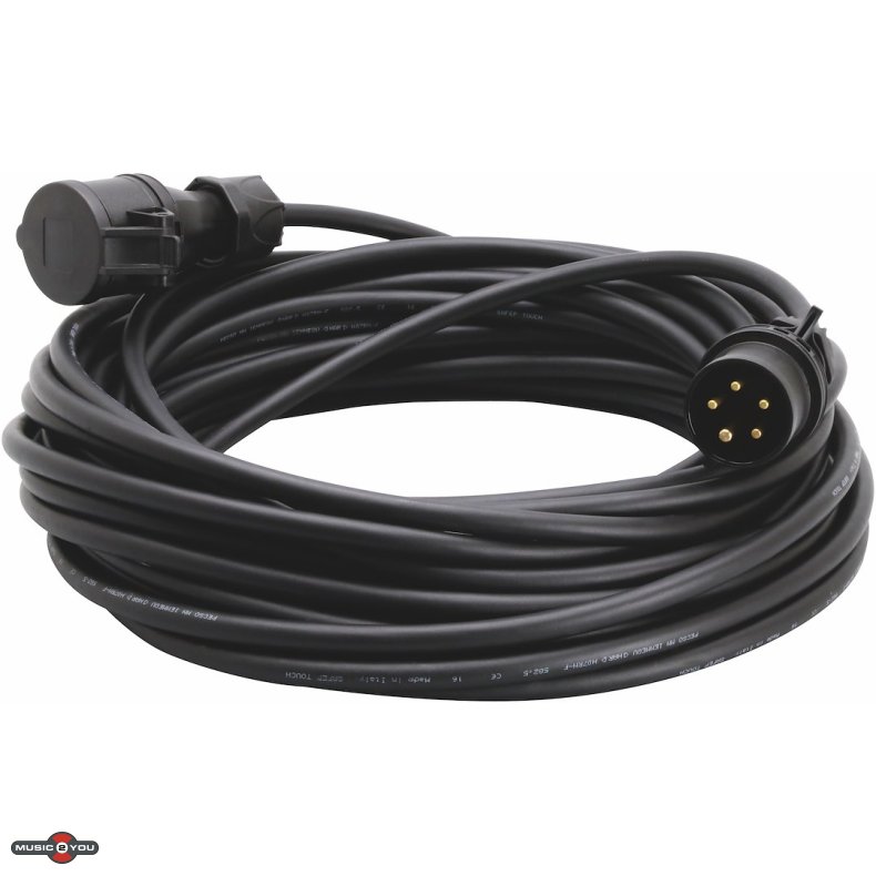 CEE Forlngerkabel - 400V 3-faset - 16A - Sort