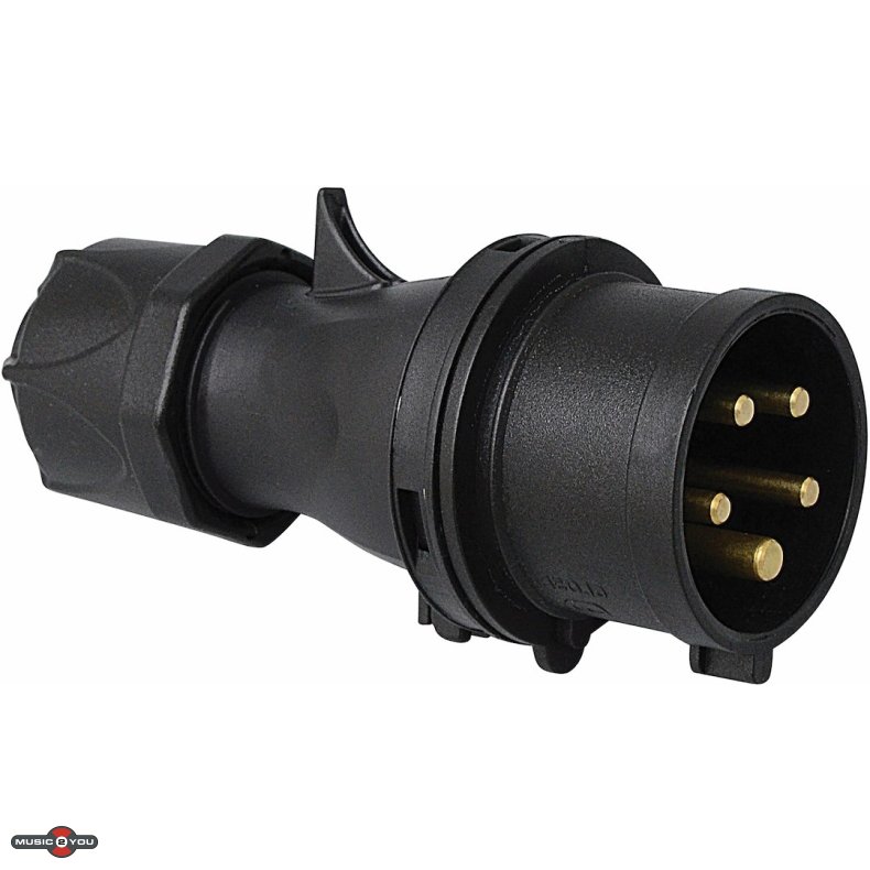 CEE 5P Stikprop 400V 3-faset - 16A - Sort