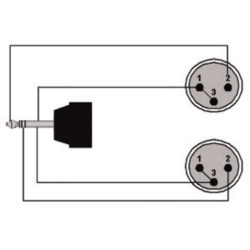 Procab CLA712 - Minijack Han til 2x3pol XLR Han kabel