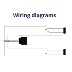 Procab CLA720 - Jack 6,3mm Stereo Han Vinkel - 2x Jack 6,3mm Stereo Hun - 1,5m
