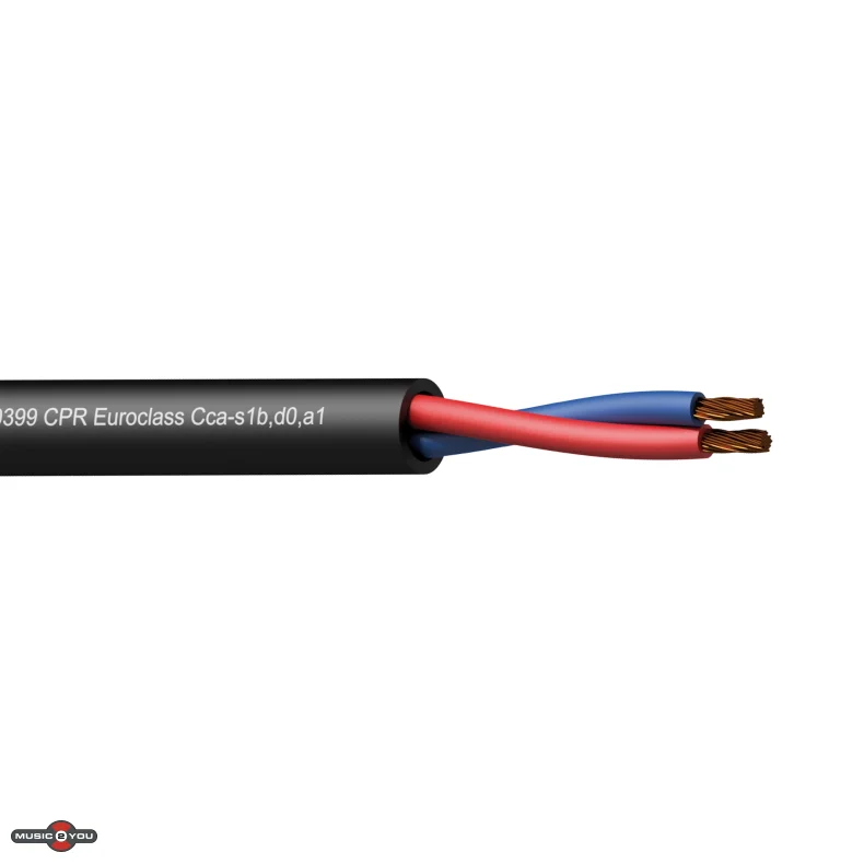 Procab CLS225-CCA Hjttaler kabel 2x2,5m - Sort (Meterml)