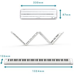 Carry On FP88T Folding Piano - Hvid