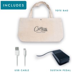 Carry On FP88T Folding Piano - Hvid