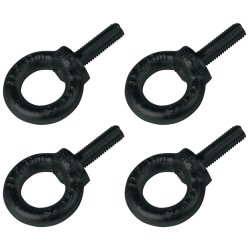 Caymon jebolt / Ringbolt M10 x 35mm, 18,5mm - WLL 230 kg - Sort - 4 Pack