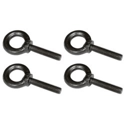 Caymon jebolt / Ringbolt M6 x 30mm, 17mm - WLL 70 kg - Sort - 4 Pack