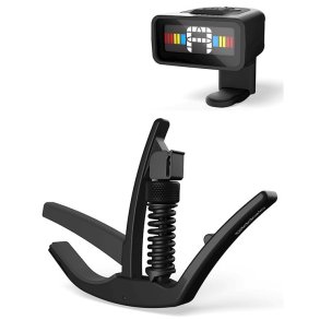 DAddario PW-CT-12 Mikro tuner + PW-CP-10 NS Tri-Action Capo bundle