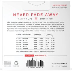 DAddario XSAPB1356 - Medium Coated Acoustic Western-strenge 013-056 - 3 pack