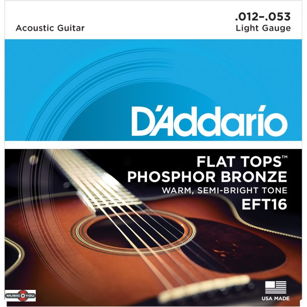 DAddario EFT16 - Light Flat Tops Western-strenge 012-053