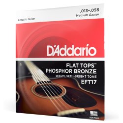 DAddario EFT17 - Medium Flat Tops Western-strenge .013-.056