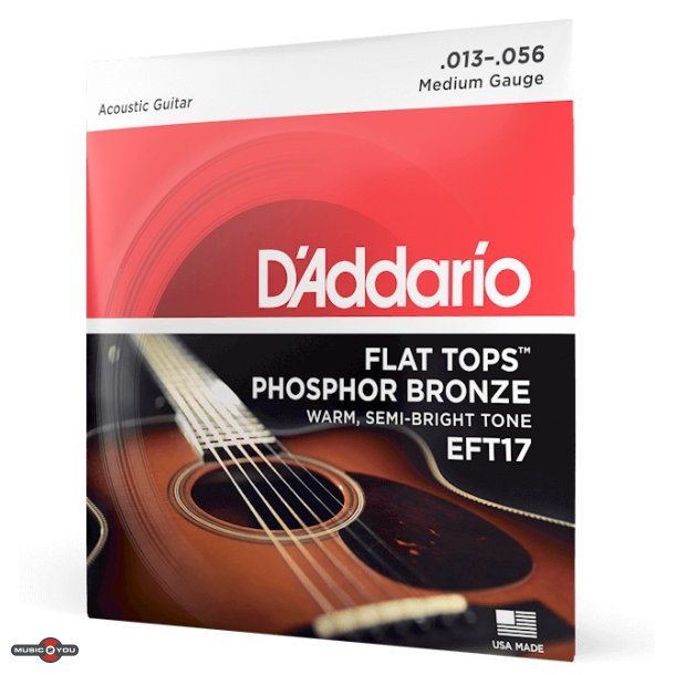 DAddario EFT17 - Medium Flat Tops Western-strenge .013-.056