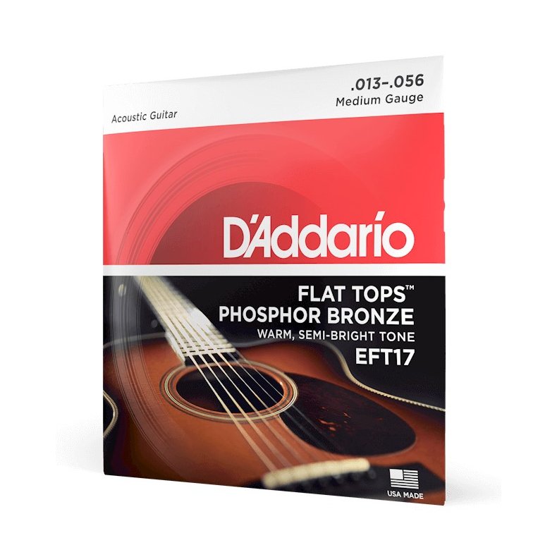 DAddario EFT17 - Medium Flat Tops Western-strenge .013-.056