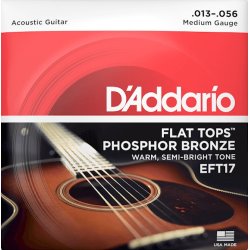 DAddario EFT17 - Medium Flat Tops Western-strenge .013-.056