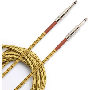 D'Addario Jack 6,3mm Han Mono instrument kabel - Braided Tweed
