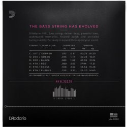 D'Addario NYXL 32130 Long Scale Bass 32 - 130 til 6-strenget bas