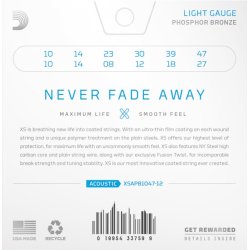 DAddario XSAPB1047-12 - Light Coated Acoustic Western-strenge 010-047 Til 12-Strenget