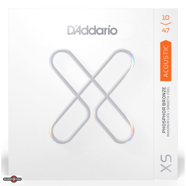 DAddario XSAPB1047 - Extra Light Coated Acoustic Western-strenge 010-047