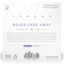 DAddario XSAPB1152 - Custom Light Coated Acoustic Western-strenge 011-052