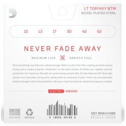 DAddario XSE1052 - Light Top/Heavy Bottom Coated El-guitar strenge 010-052