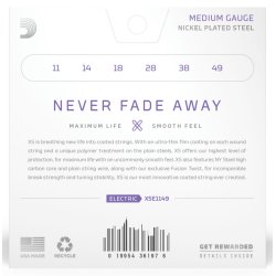 DAddario XSE1149 - Medium Coated El-guitar strenge 011-049