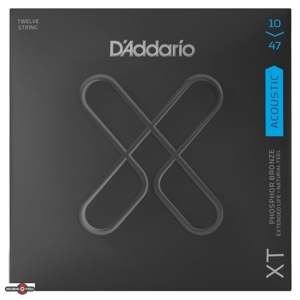 DAddario XTAPB1047-12 - Extra Light Acoustic Western-strenge 010-047 Til 12-Strenget