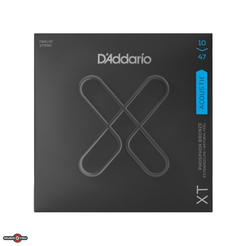 DAddario XTAPB1047-12 - Extra Light Acoustic Western-strenge 010-047 Til 12-Strenget