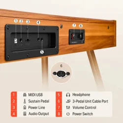 Donner DDP-80 El klaver - Wood