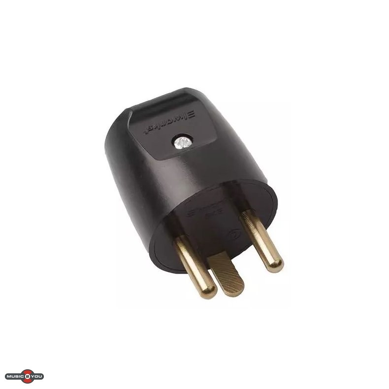 Elworks DK Stikprop rund med jord 250V/16A - Sort