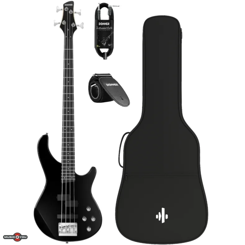 Donner DPJ-100B El-bas med gigbag - Sort