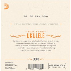 D'Addario EJ88B Bariton Ukulelestrenge