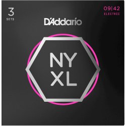 D'Addario NYXL0942-3P 3 pack El-guitar strenge 0.09 - 0.42