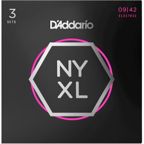 D'Addario NYXL0942-3P 3 pack El-guitar strenge 0.09 - 0.42